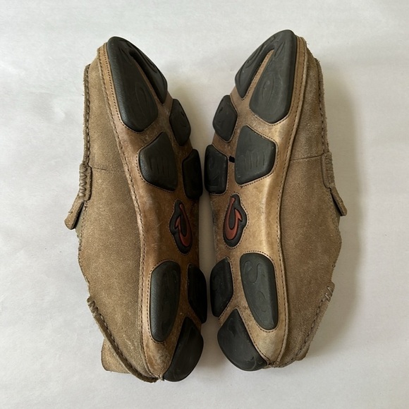 Olukai Moloa Kohana Casual Slip On Shoes Loafers Perforated Tan mens size 8 - Picture 7 of 10